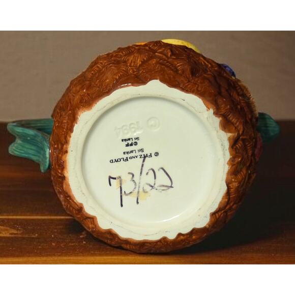 Fitz and Floyd Tango Pineapple Collection Teapot with Lid RARE Vintage - Picture 6 of 8
